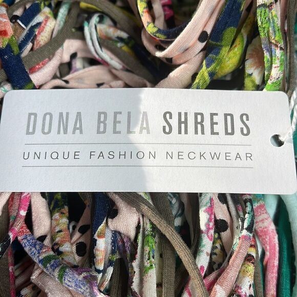Dona Bela Shreds Shred Lite upcycled fabric necklace scarf boho jewelry NEW NWOT - Picture 14 of 15